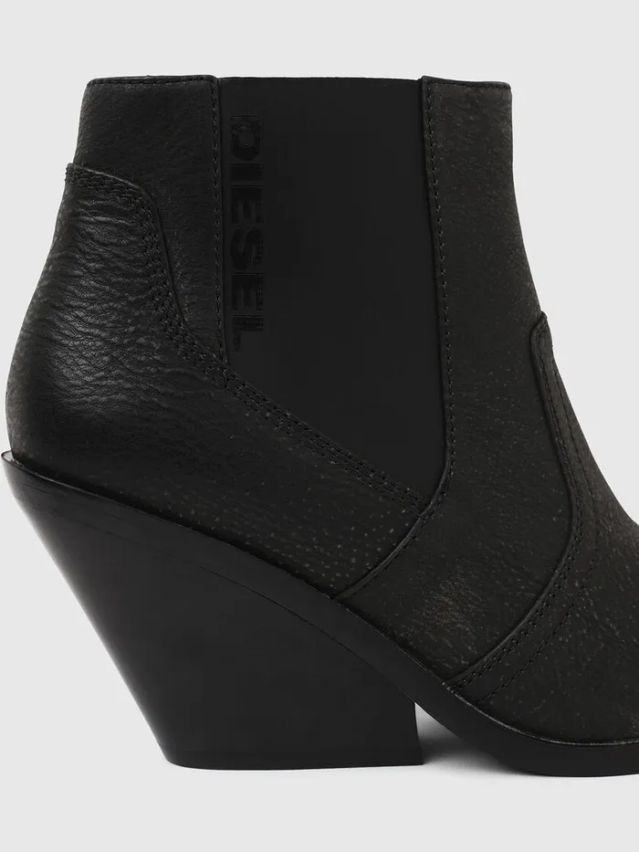 Diesel Ankle Boots Womens DFLAMINGO CB Black Popular