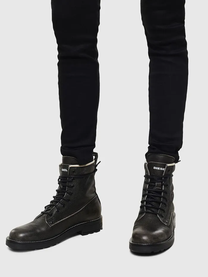 Diesel Ankle Boots Womens DTHROUPER DBB W Dark grey Cheap On Sale