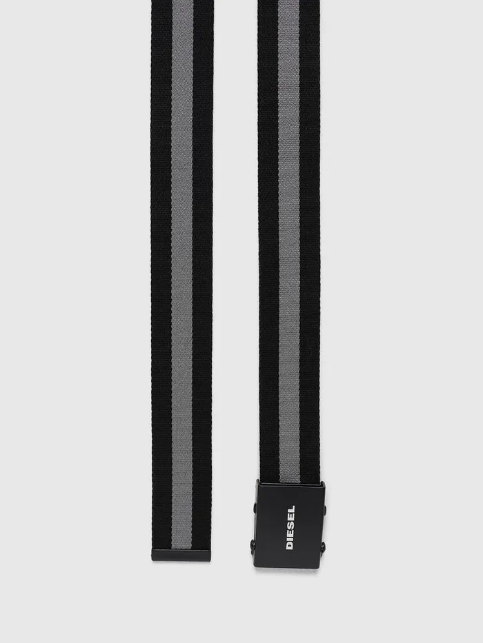 Diesel Belts Mens BPLATA BlackGrey Online