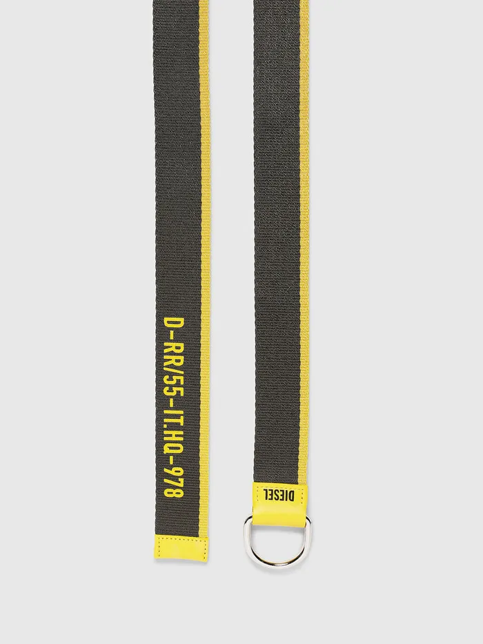 Diesel Belts Mens BTAPE55 BlackYellow For Sale