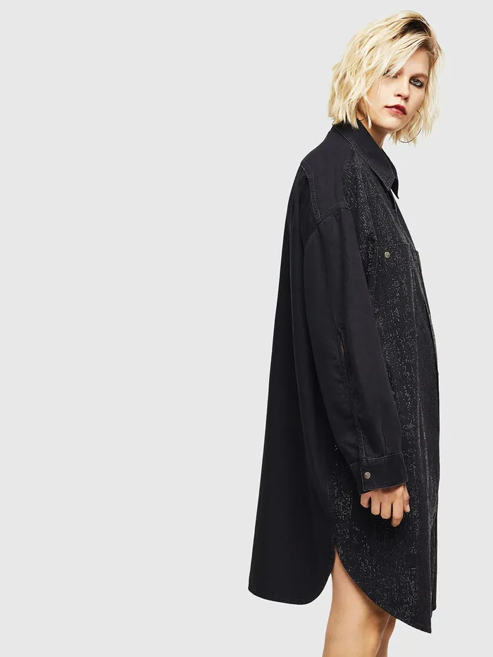 Diesel Dresses and Jumpsuits Womens DEOBAXSX BlackDark grey