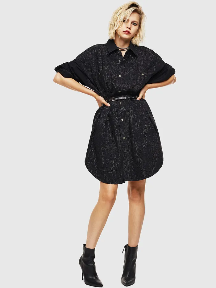 Diesel Dresses and Jumpsuits Womens DEOBAXSX BlackDark grey