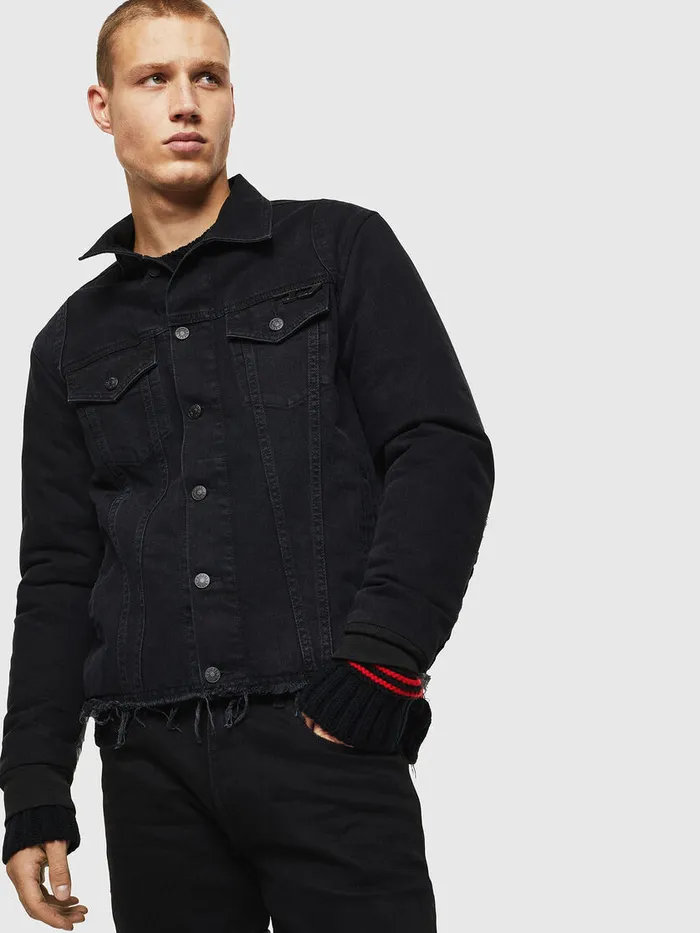 Diesel Jackets Mens DBLIT BlackDark grey