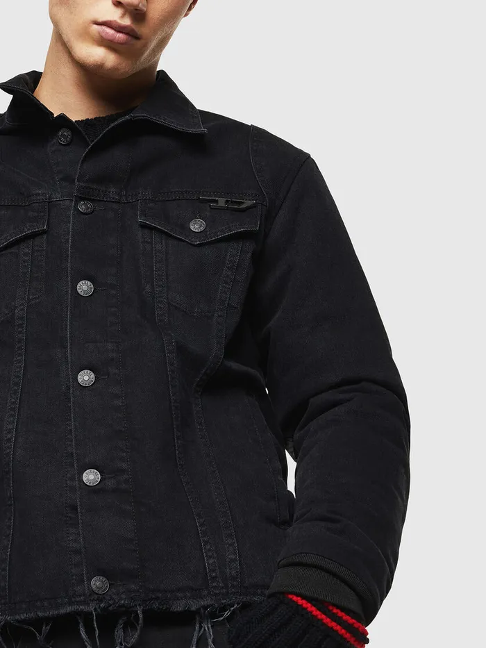 Diesel Jackets Mens DBLIT BlackDark grey