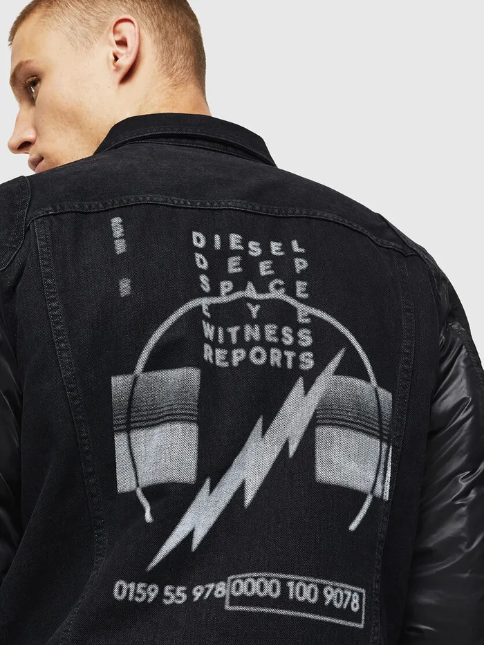 Diesel Jackets Mens DBLIT BlackDark grey