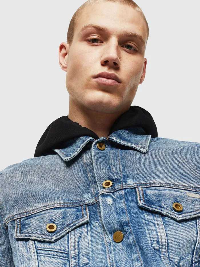 Diesel Jackets Mens DBRAY Light Blue