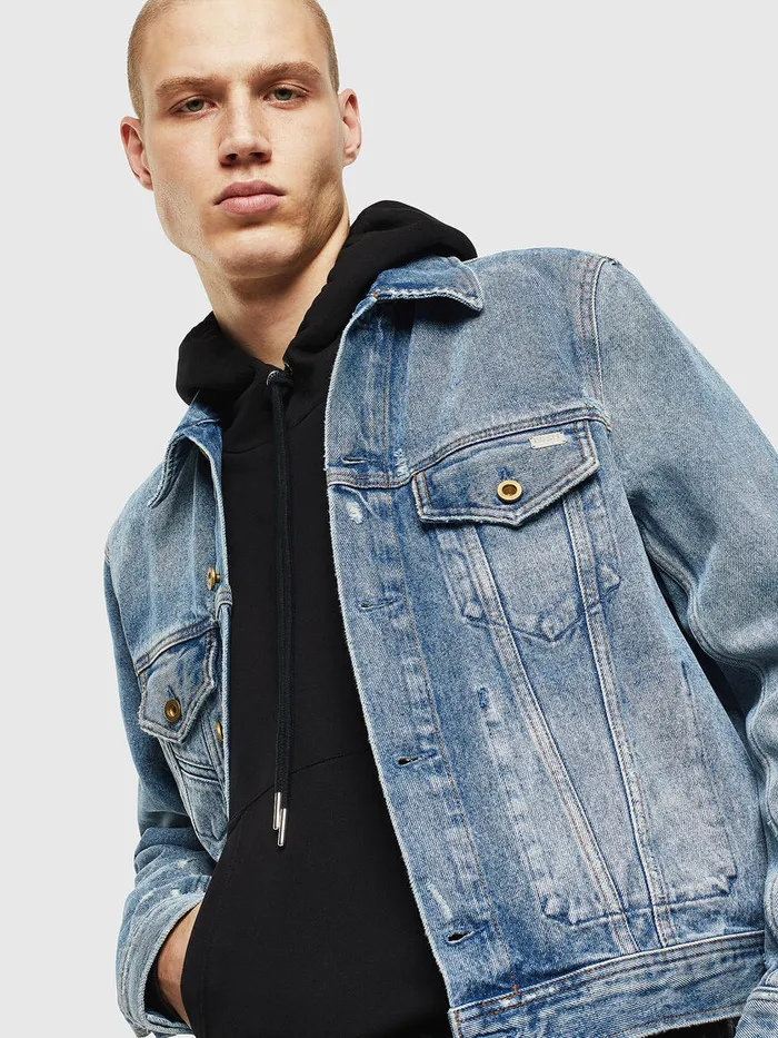 Diesel Jackets Mens DBRAY Light Blue