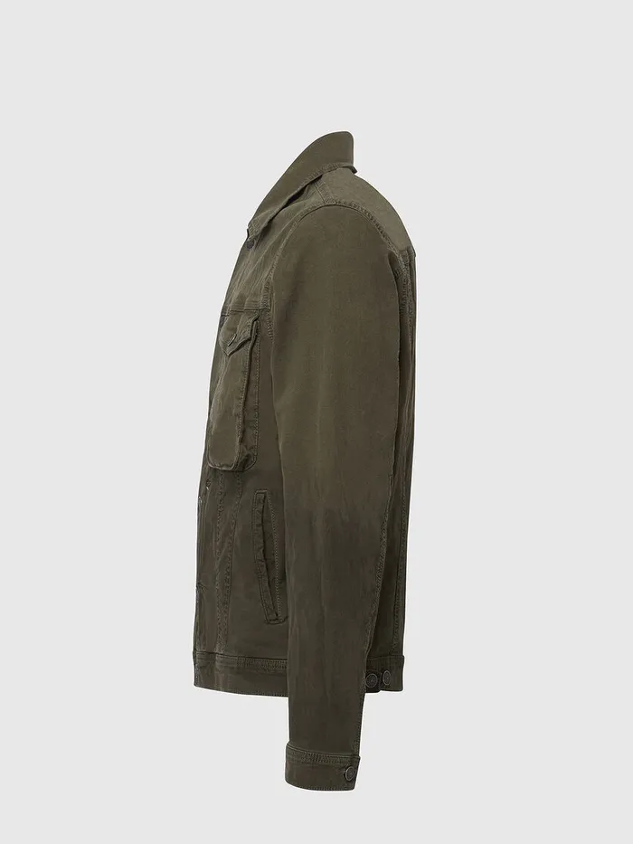 Diesel Jackets Mens DYOGISP JOGGJEANS Olive Green Cheap On Sale