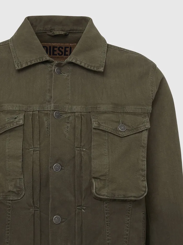 Diesel Jackets Mens DYOGISP JOGGJEANS Olive Green Cheap On Sale