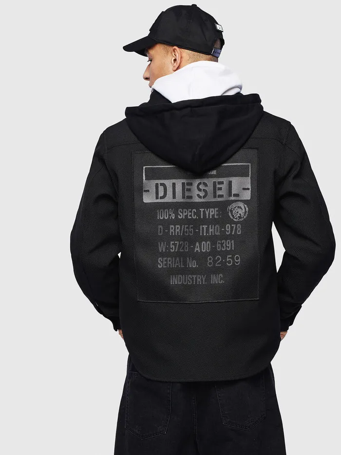 Diesel Jackets Mens JJESSYHOOD Black