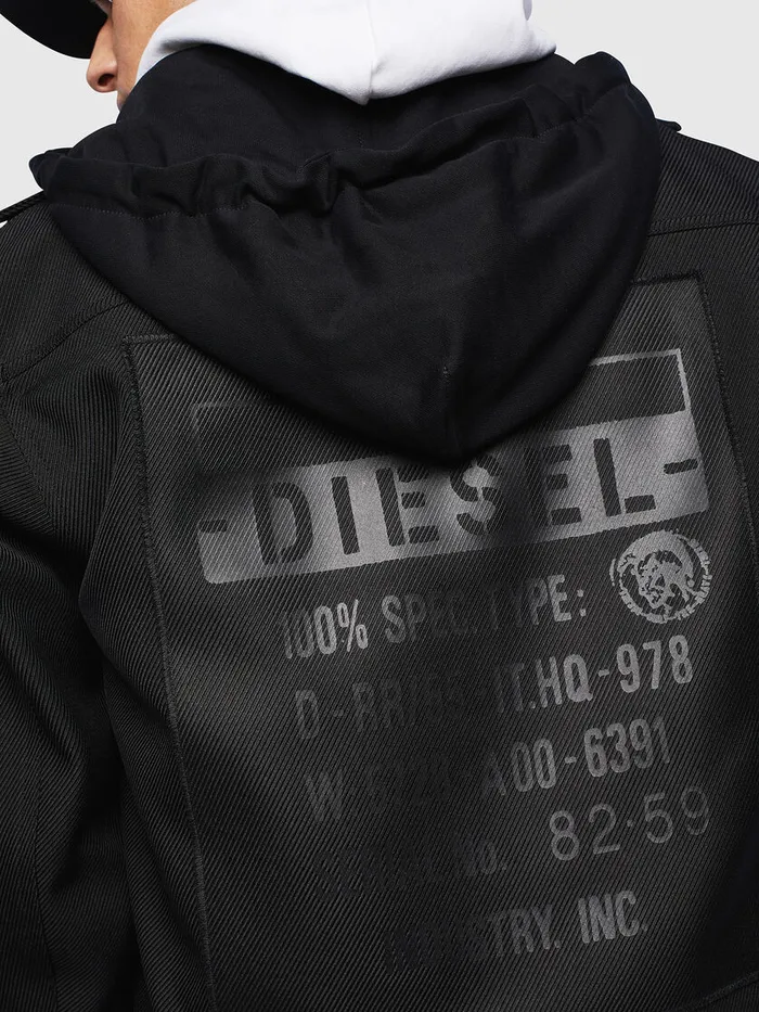 Diesel Jackets Mens JJESSYHOOD Black