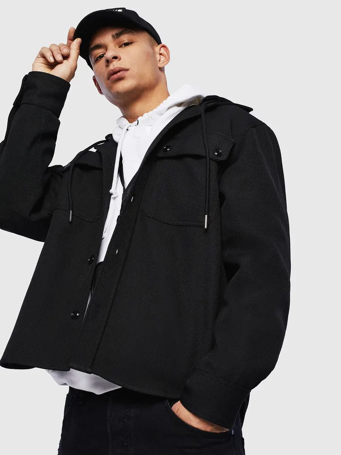Diesel Jackets Mens JJESSYHOOD Black