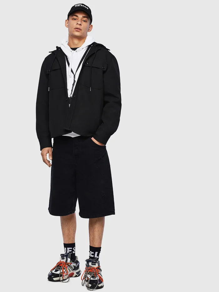 Diesel Jackets Mens JJESSYHOOD Black