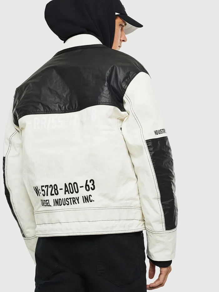 Diesel Jackets Mens JKENDY WhiteBlack