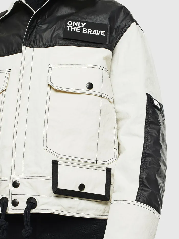 Diesel Jackets Mens JKENDY WhiteBlack