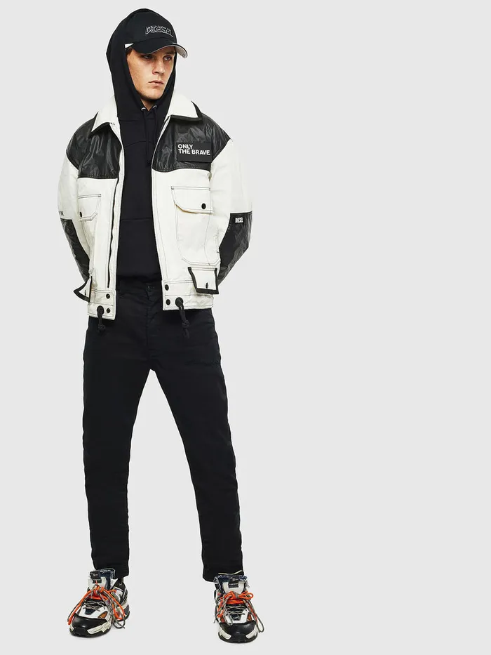 Diesel Jackets Mens JKENDY WhiteBlack
