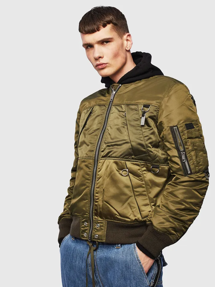 Diesel Jackets Mens JMARTEN Military Green