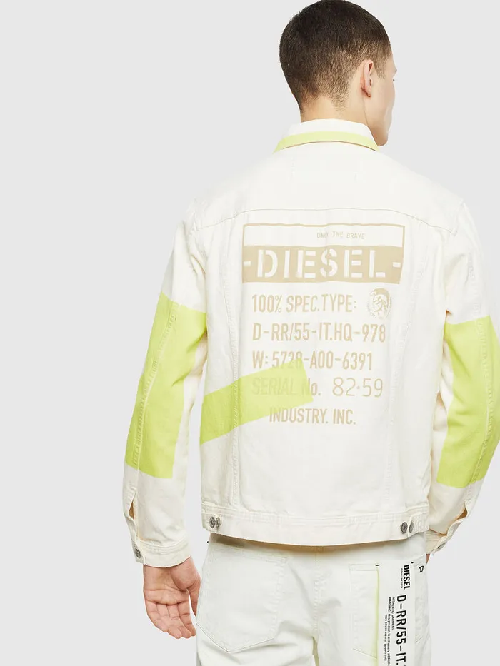 Diesel Jackets Mens NHILLSP White
