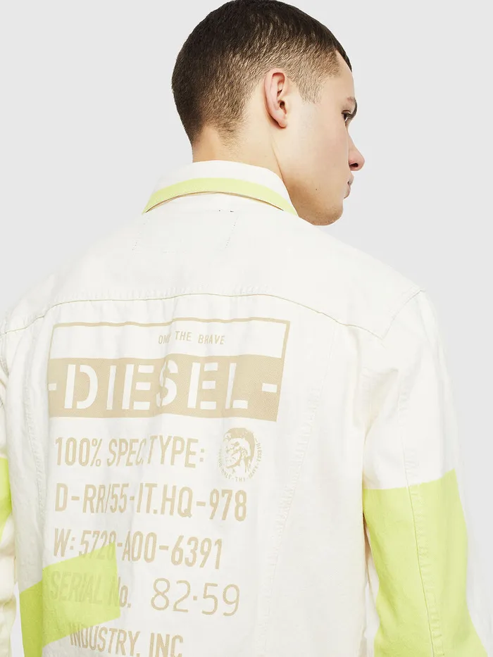 Diesel Jackets Mens NHILLSP White