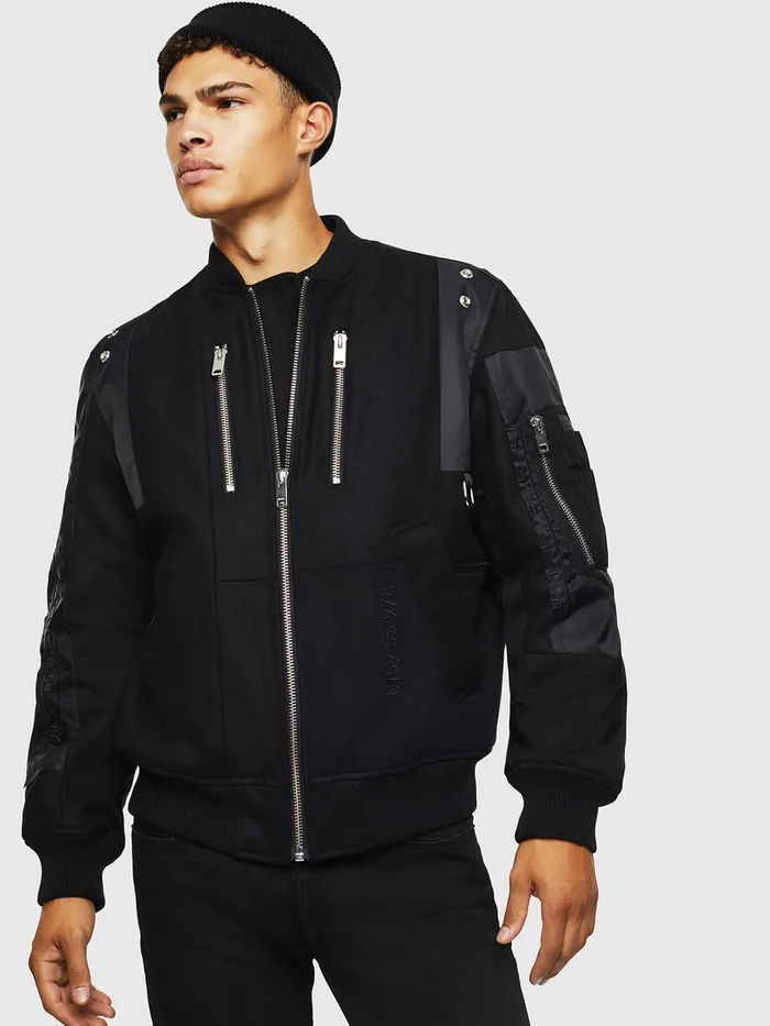 Diesel Jackets Mens WGARBO Black
