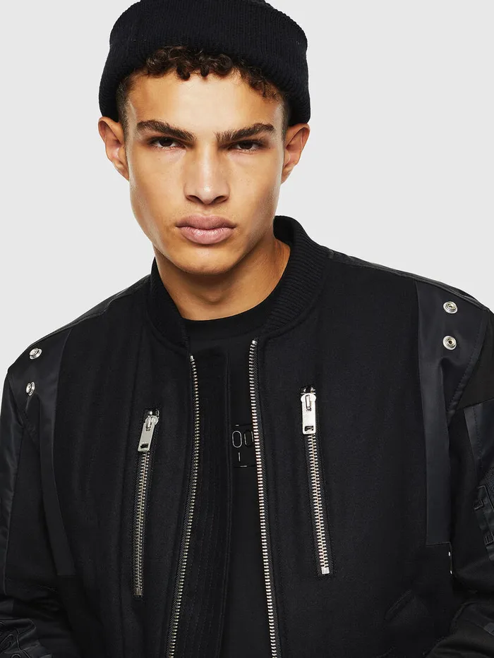 Diesel Jackets Mens WGARBO Black