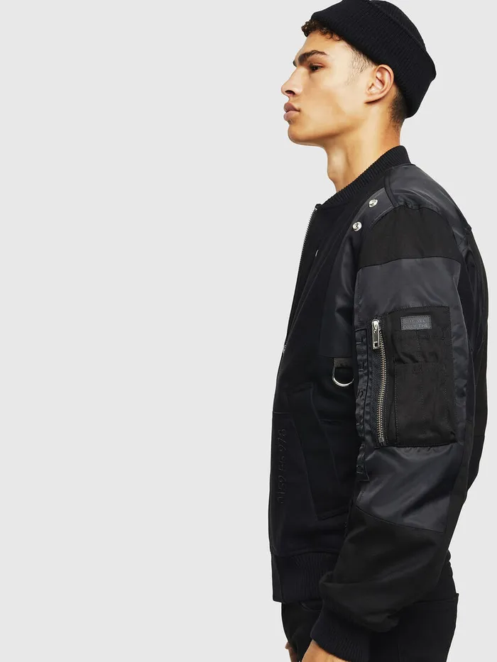 Diesel Jackets Mens WGARBO Black