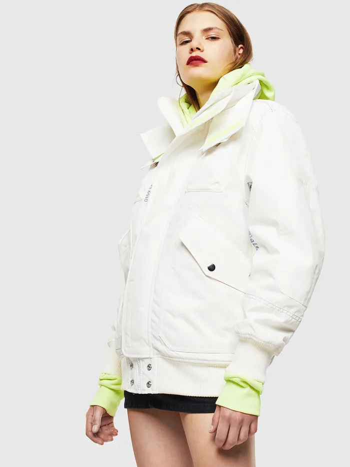 Diesel Jackets Mens WOKSO White