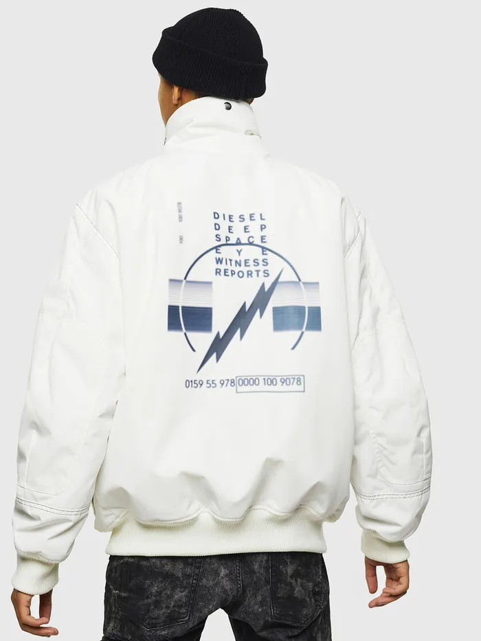 Diesel Jackets Mens WOKSO White
