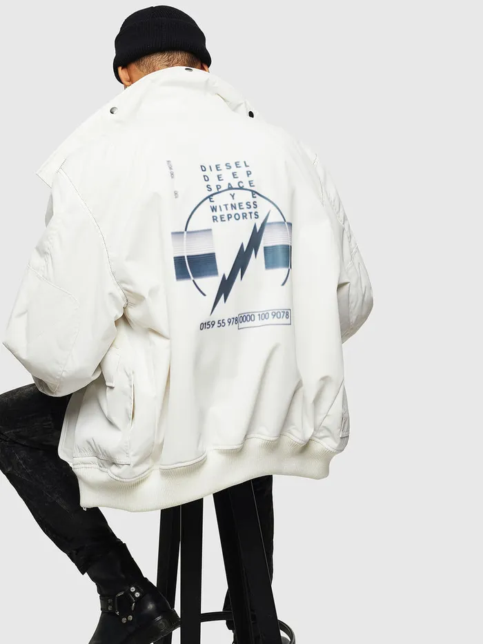 Diesel Jackets Mens WOKSO White