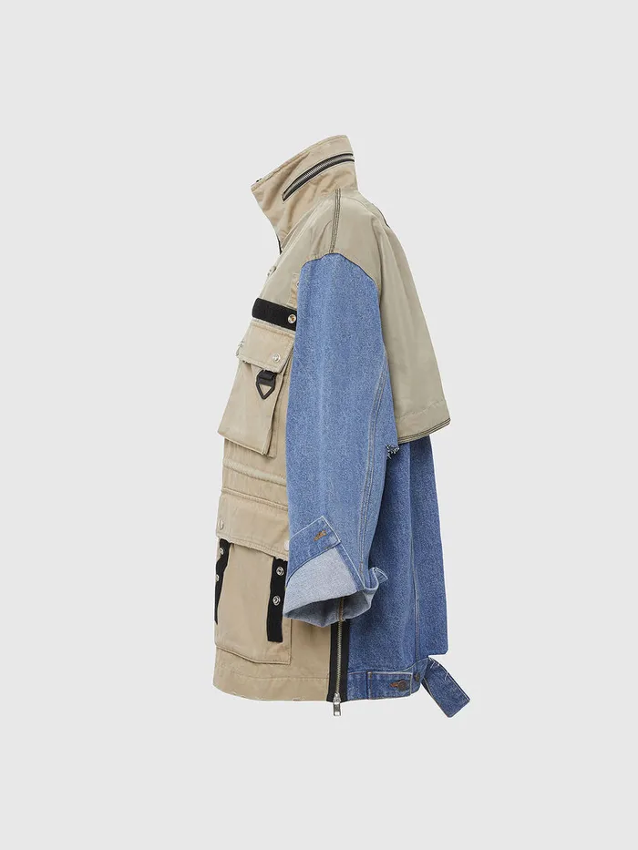 Diesel Jackets Womens GCLARICE BeigeBlue