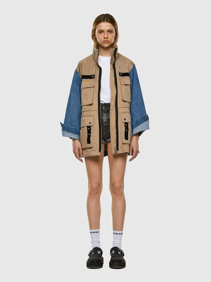 Diesel Jackets Womens GCLARICE BeigeBlue