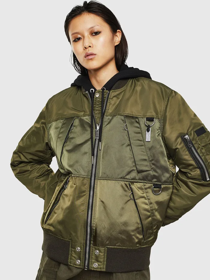 Diesel Jackets Womens GMARTENFL Military Green