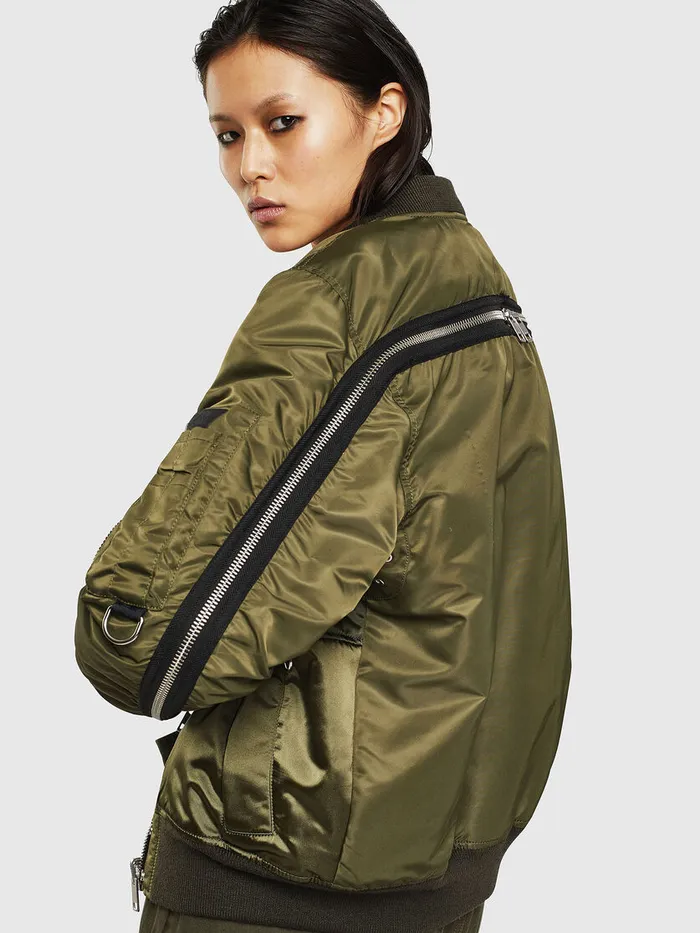 Diesel Jackets Womens GMARTENFL Military Green