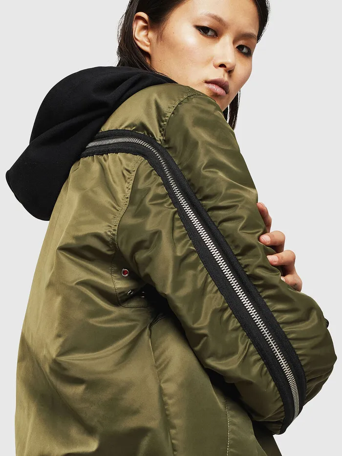 Diesel Jackets Womens GMARTENFL Military Green
