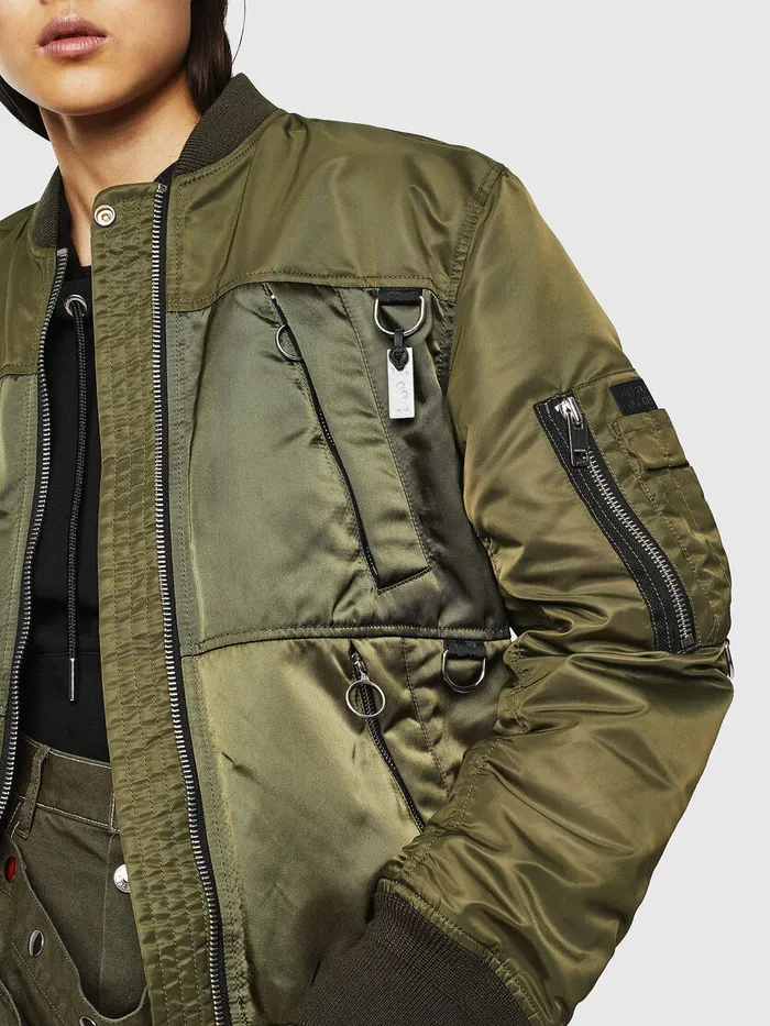 Diesel Jackets Womens GMARTENFL Military Green