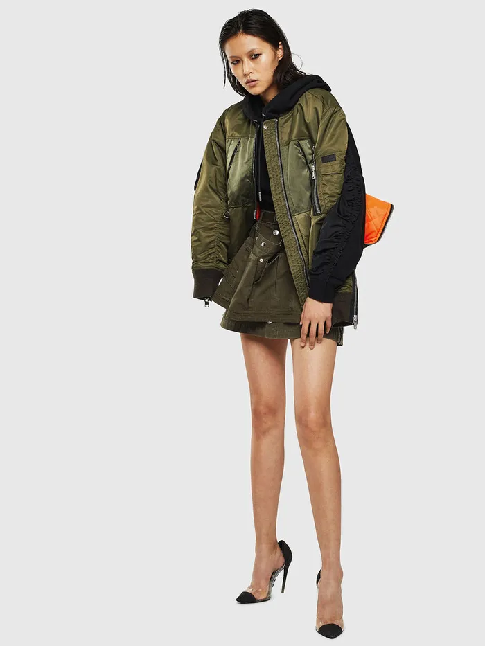 Diesel Jackets Womens GMARTENFL Military Green