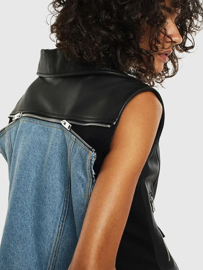 Diesel Jackets Womens LWELLS Black Leather