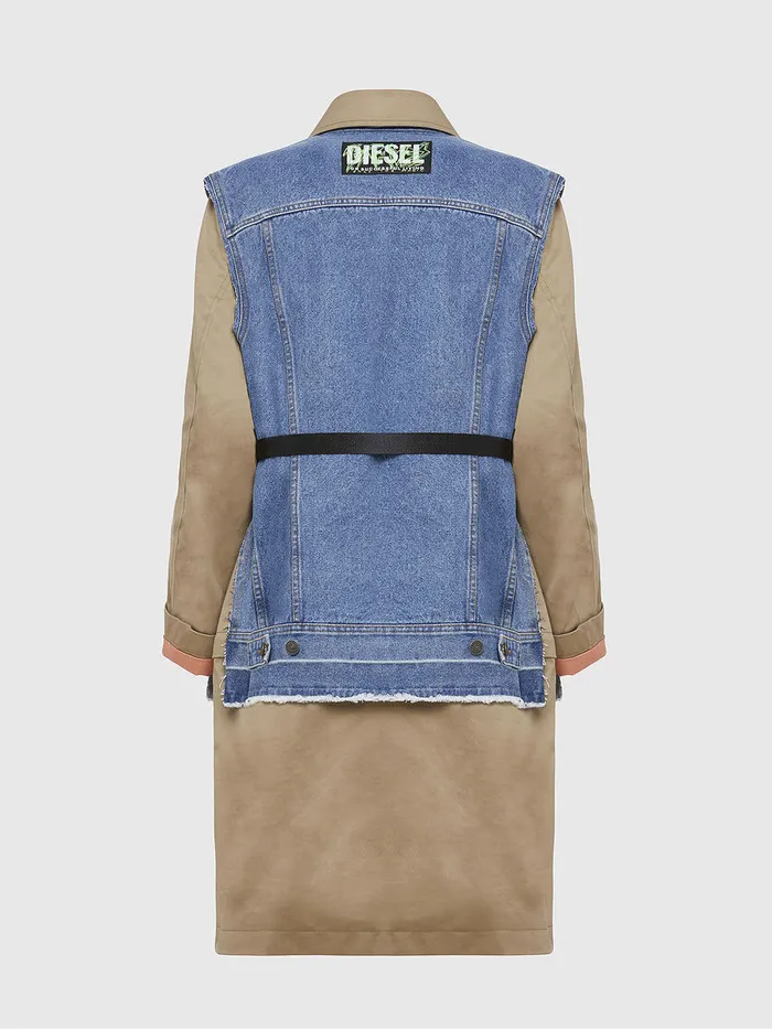 Diesel Jackets Womens WCHARIE BeigeBlue