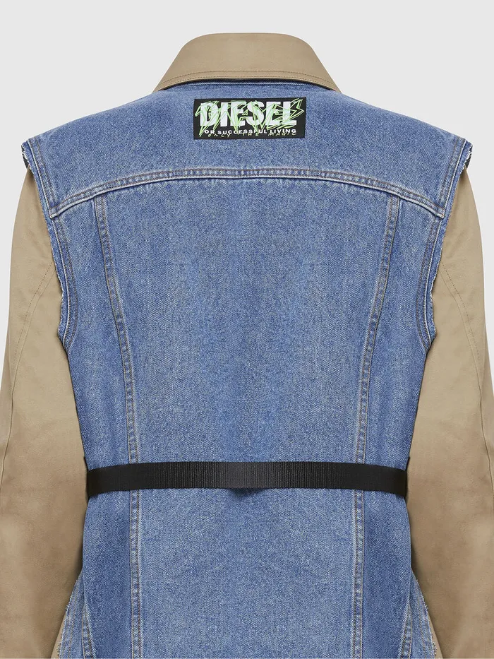 Diesel Jackets Womens WCHARIE BeigeBlue