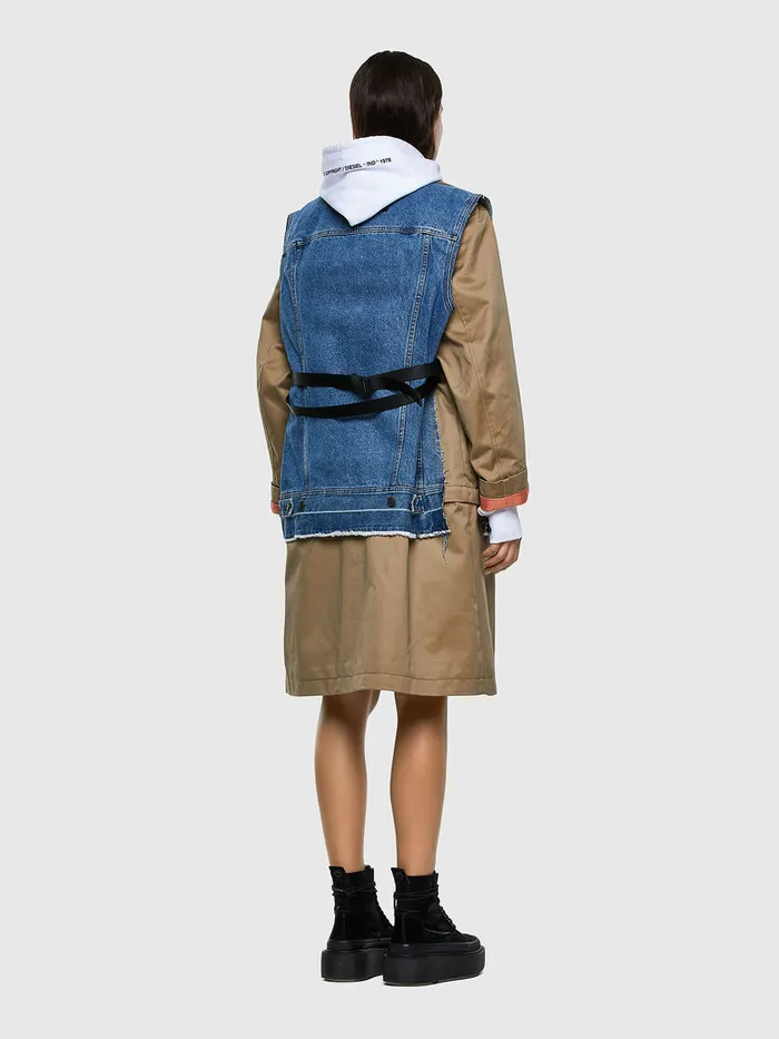 Diesel Jackets Womens WCHARIE BeigeBlue
