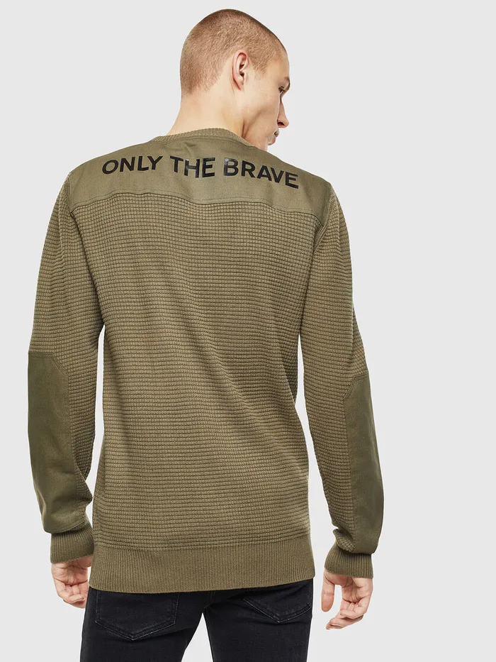 Diesel Knitwear Mens KLESTER Military Green Cheap On Sale