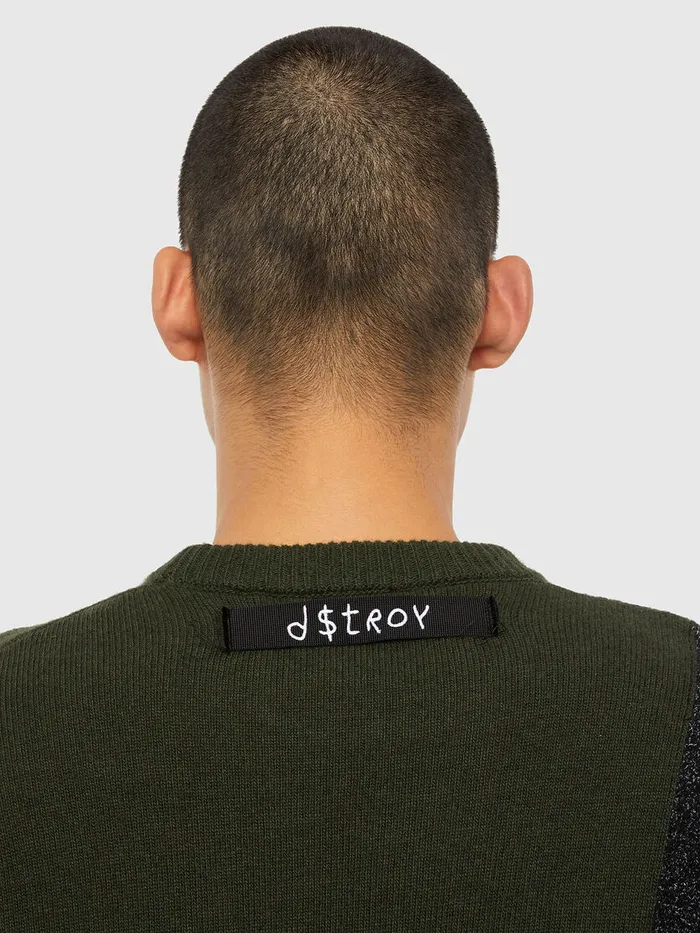 Diesel Knitwear Mens KMOSES Military Green Gift Ideas