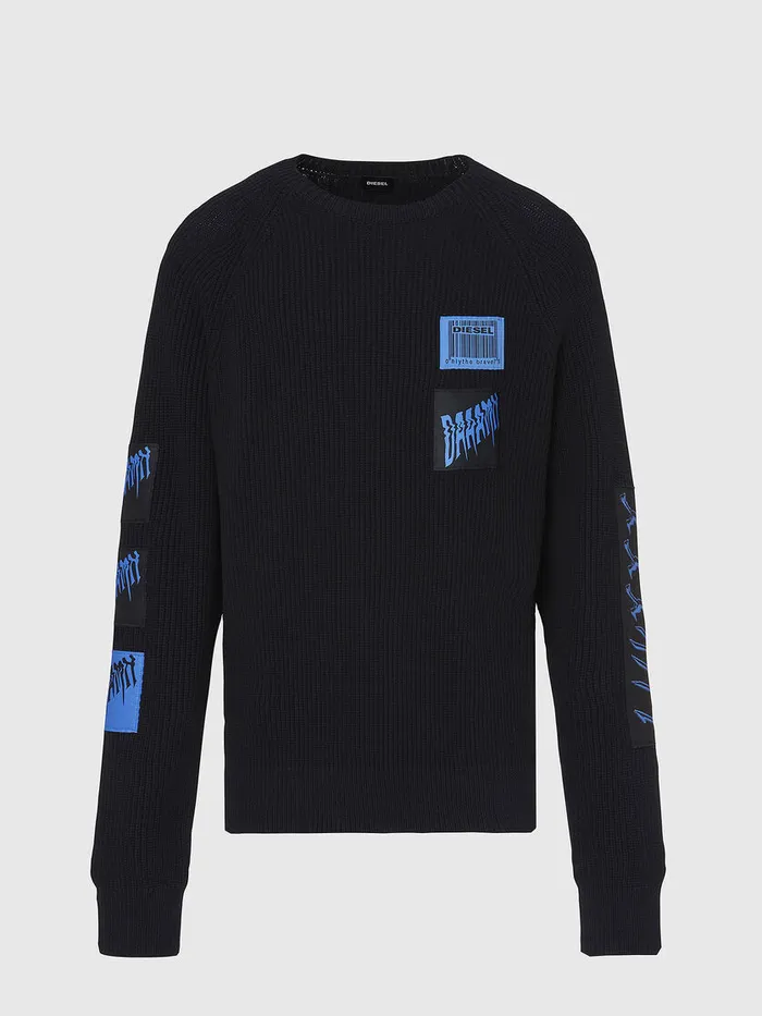 Diesel Knitwear Mens KSIMON Black Gift for Friend