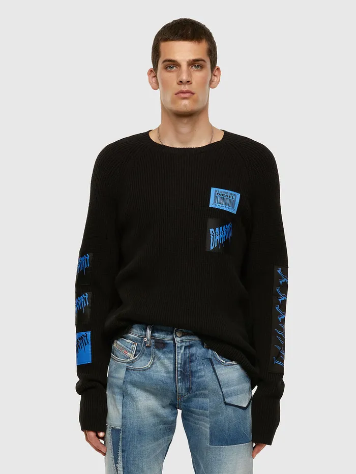 Diesel Knitwear Mens KSIMON Black Gift for Friend