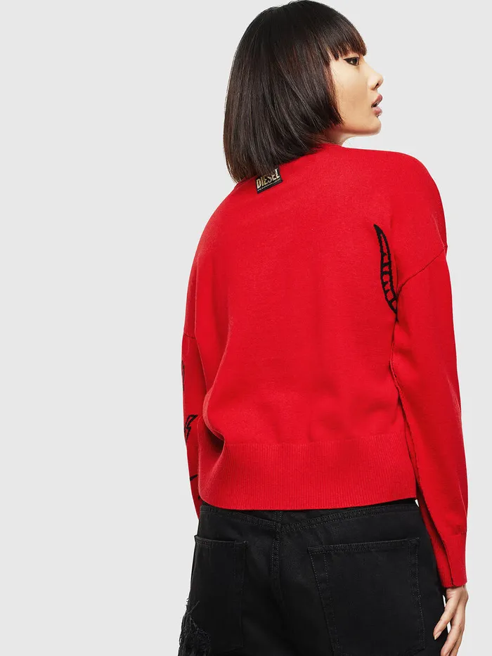 Diesel Knitwear Womens CLMTESS Red Gift Ideas