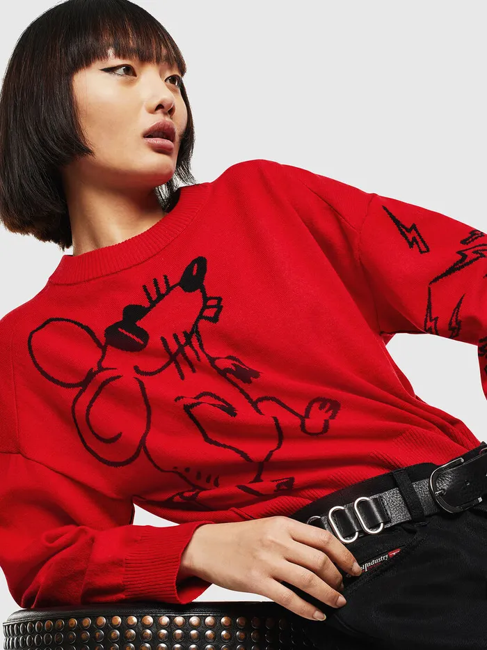 Diesel Knitwear Womens CLMTESS Red Gift Ideas