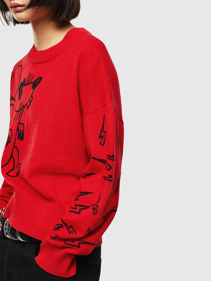 Diesel Knitwear Womens CLMTESS Red Gift Ideas
