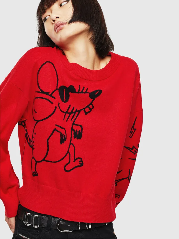 Diesel Knitwear Womens CLMTESS Red Gift Ideas