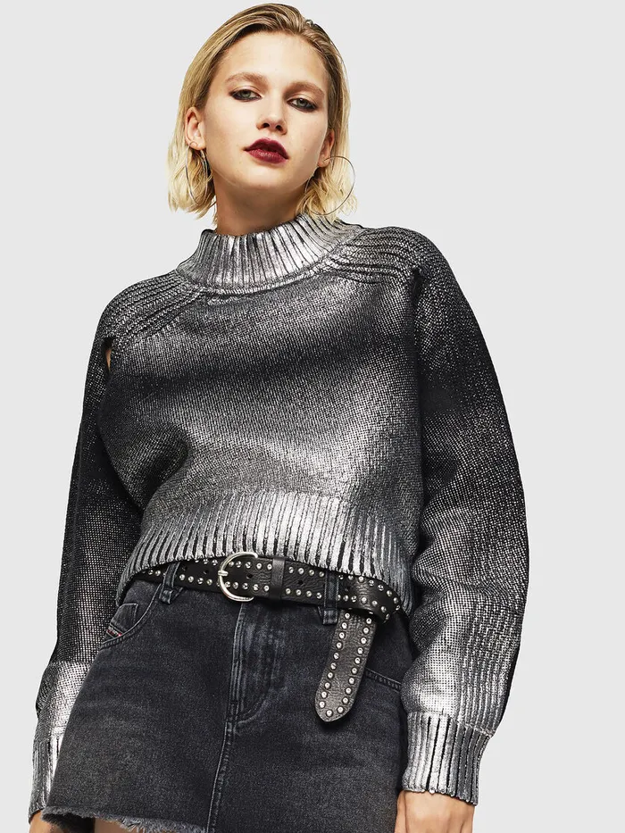 Diesel Knitwear Womens MFOLLYA BlackSilver On Sale