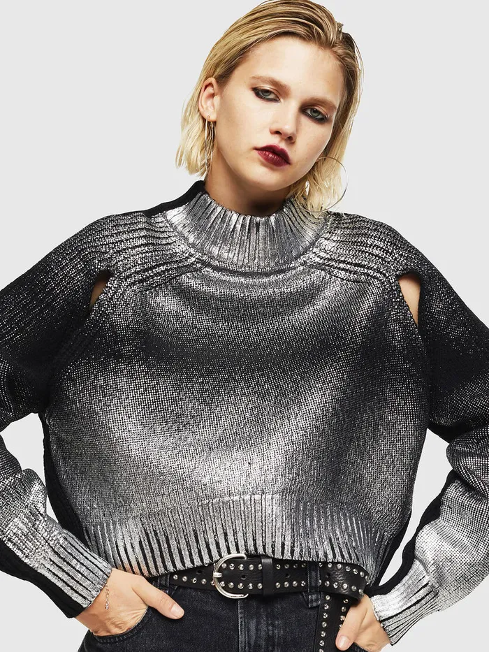 Diesel Knitwear Womens MFOLLYA BlackSilver On Sale